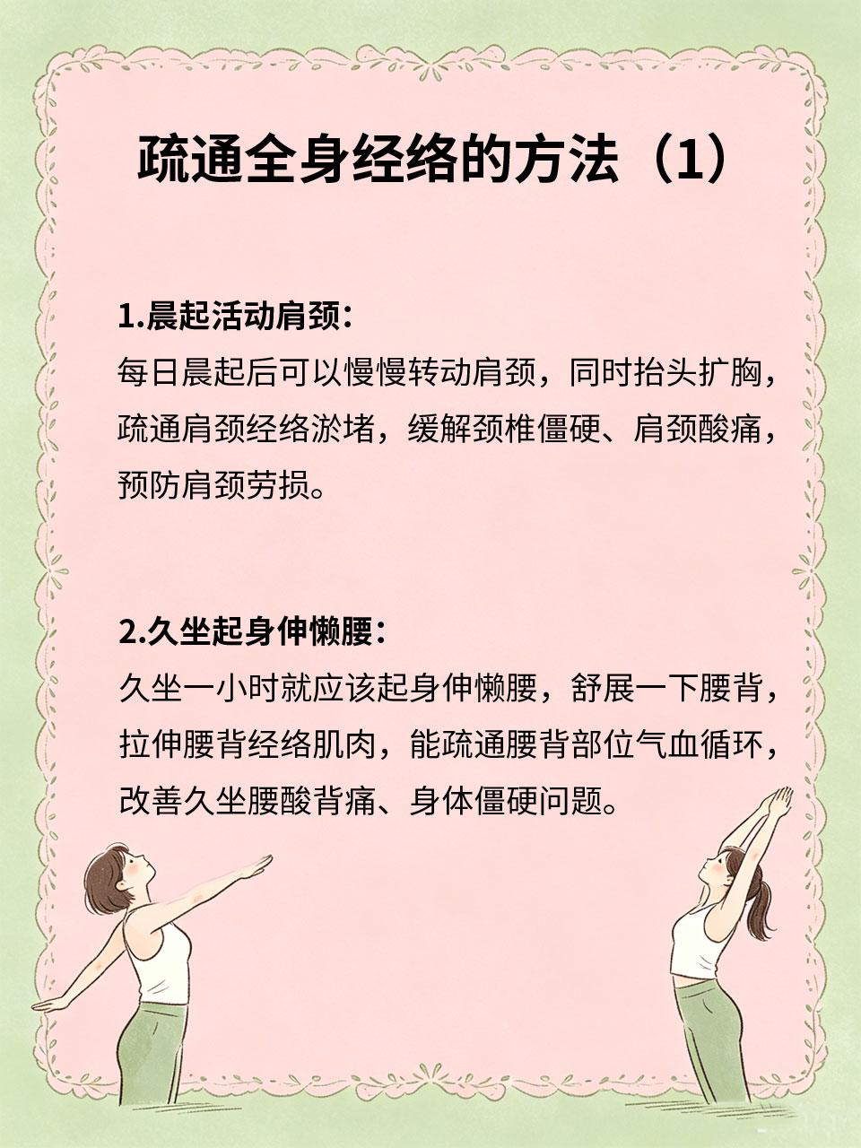 疏通全身经络，远离浑身酸痛不适🦴长期久坐、低头、劳累，容易导致经络淤堵🔗，