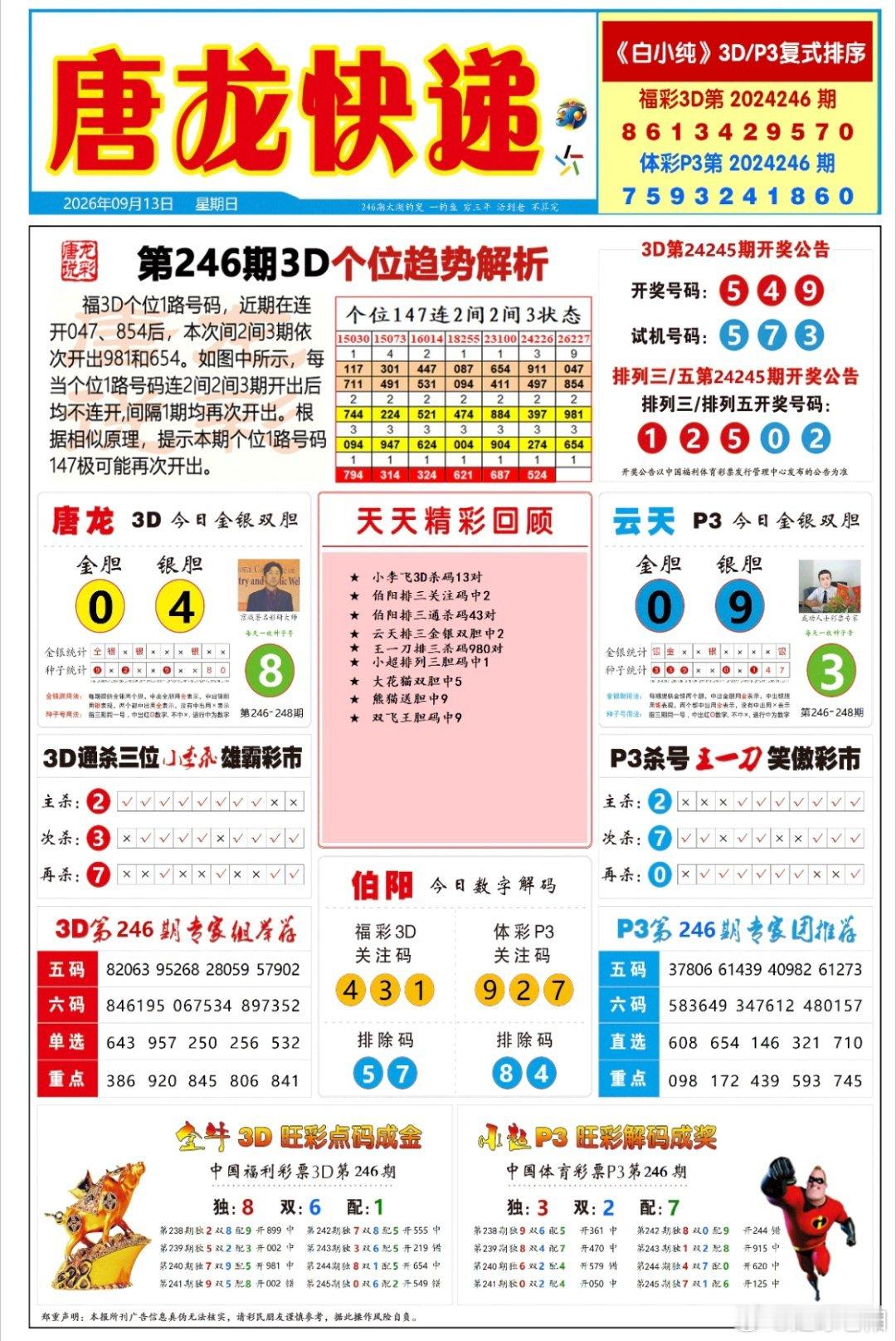 246期排三六码直选定位【432中1040】百位02467