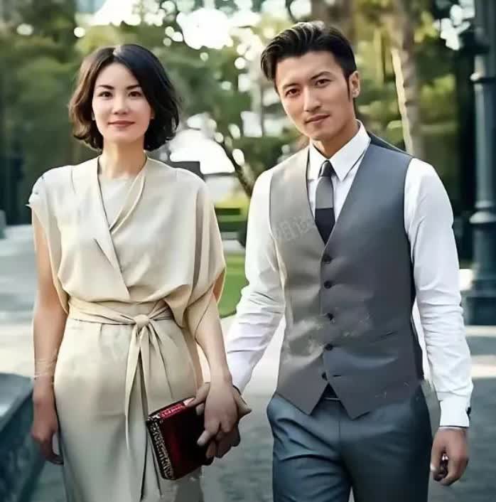 家人们快看！王菲挎着小包，脚步轻快地跟在谢霆锋身后，两人在东京机场有说有笑，这甜