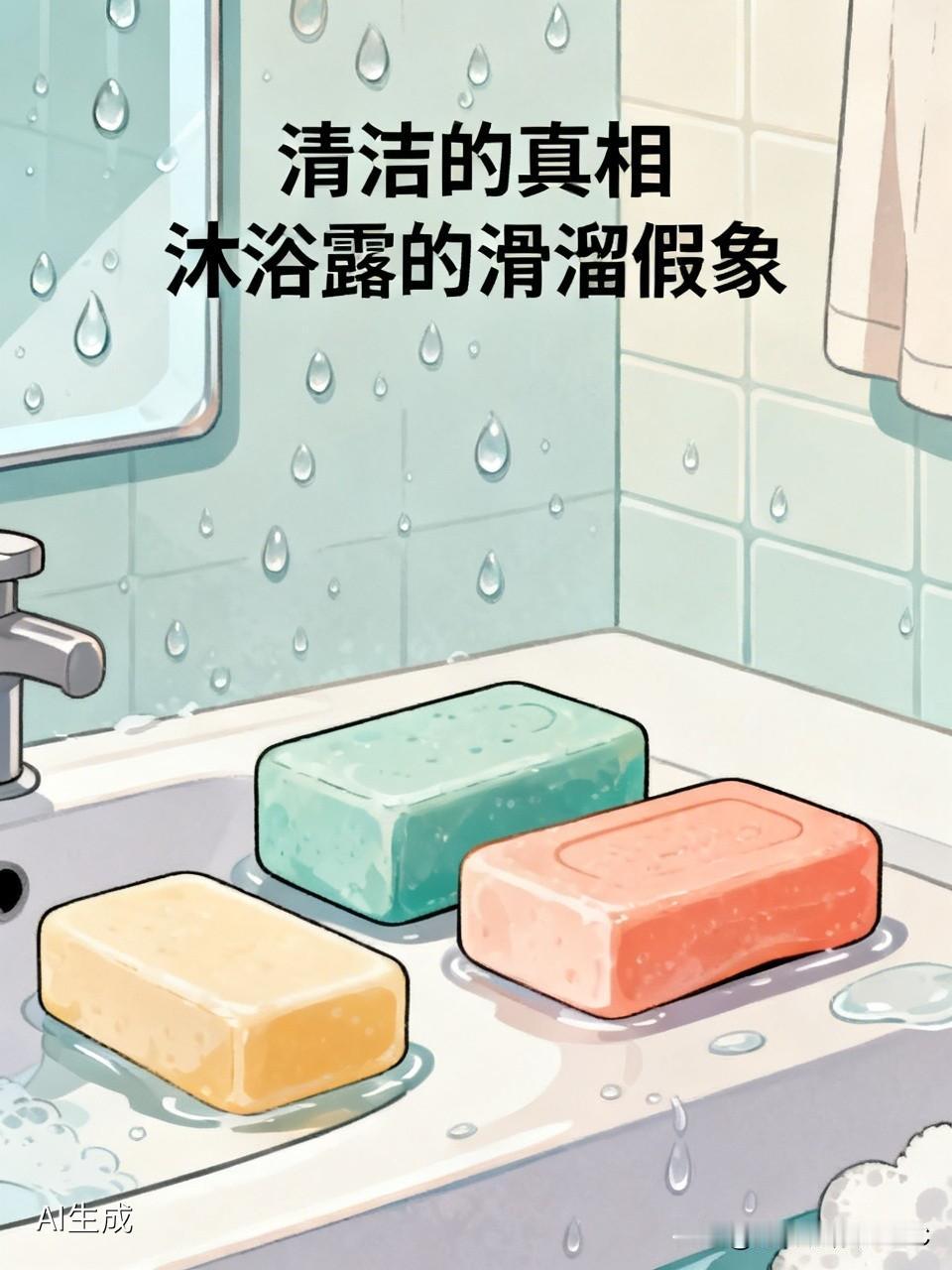 沐浴液不去污，洗澡用沐浴露只起到皮肤表面的滑溜，让你有了皮肤干净的假象，所谓的清