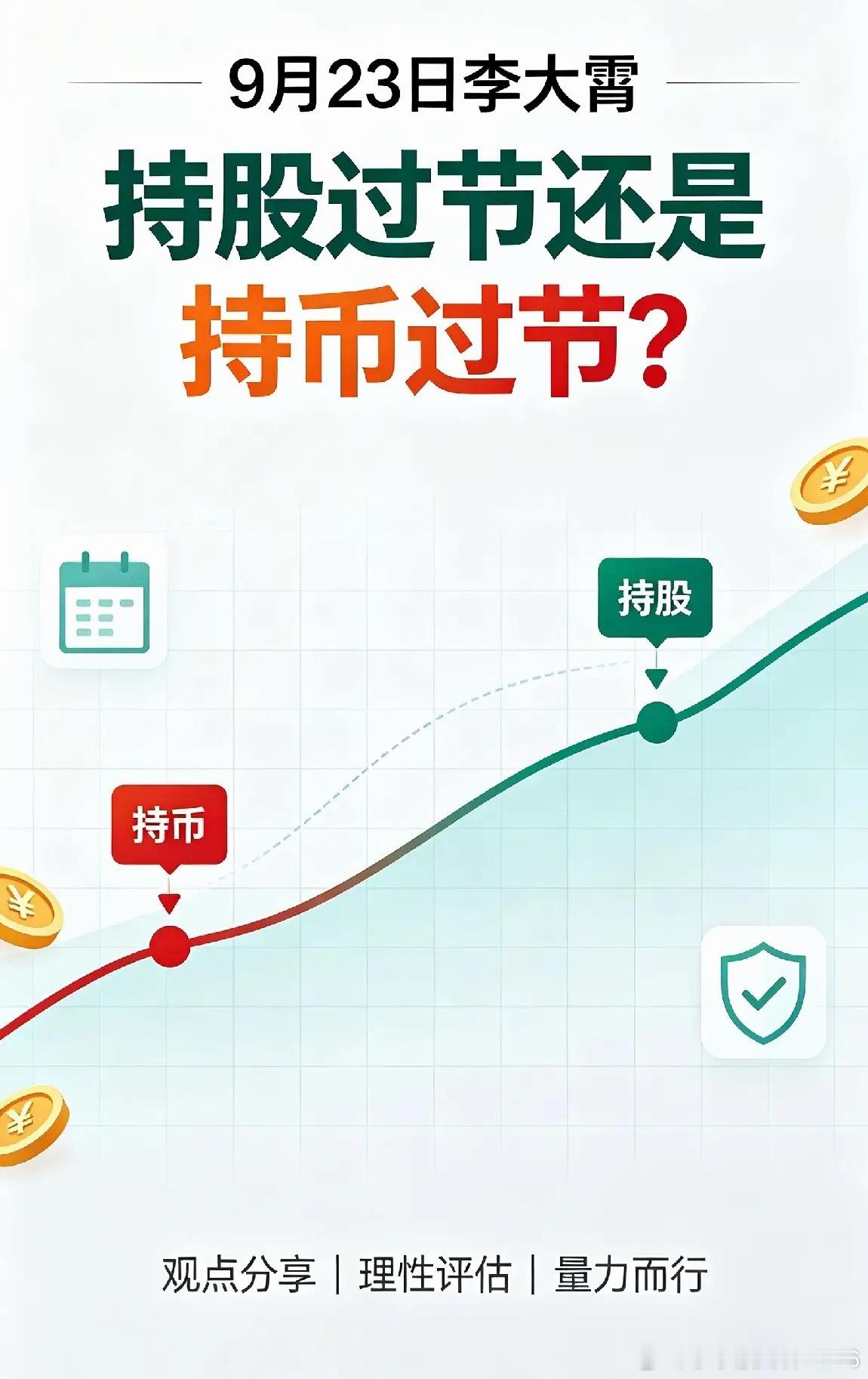 9月23日李大霄：持股过节还是持币过节？长假临近，持股还是持币，又成了股民最纠结