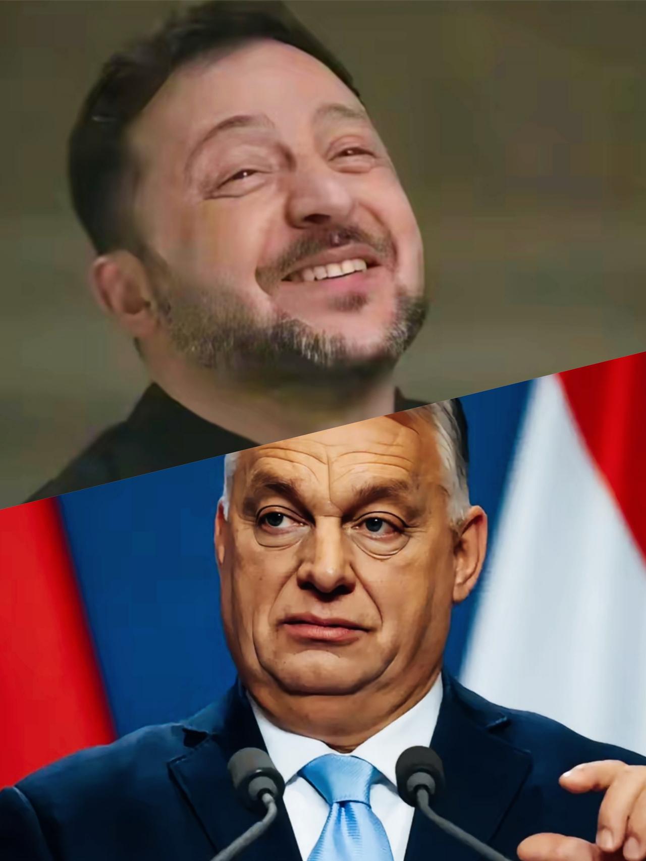 泽连斯基和欧尔班两人，现在是不是完全不同的心情啊？泽连斯基是不是听到欧尔班的选