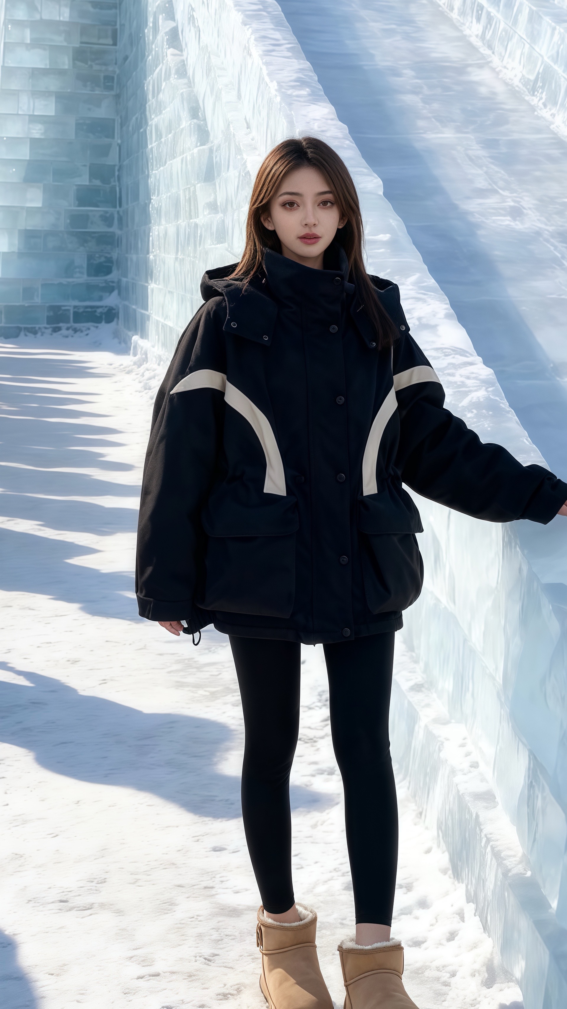 外套穿搭出街穿搭羽绒服穿搭休闲穿搭街拍小姐姐穿搭秀<!...