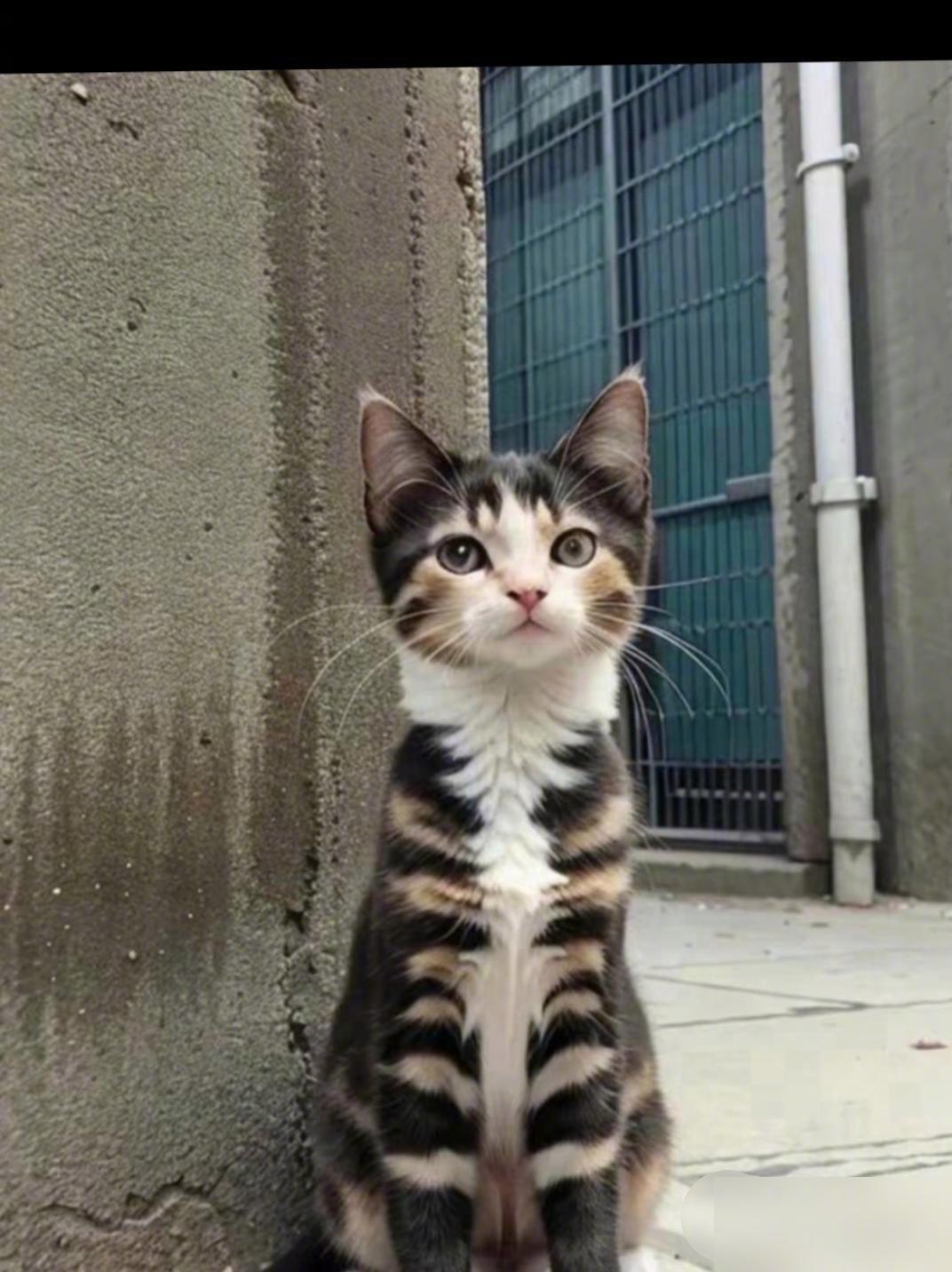 网友：路上发现一只非常漂亮的猫咪~​​​
