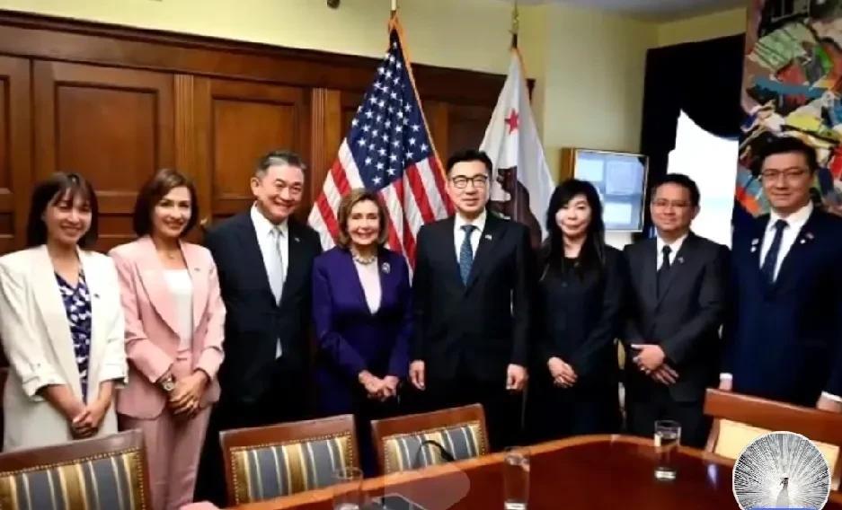 台湾的民意代表又去美国公费旅游了，还拜见了老妖婆。日前，由江启臣所率领的蓝绿白