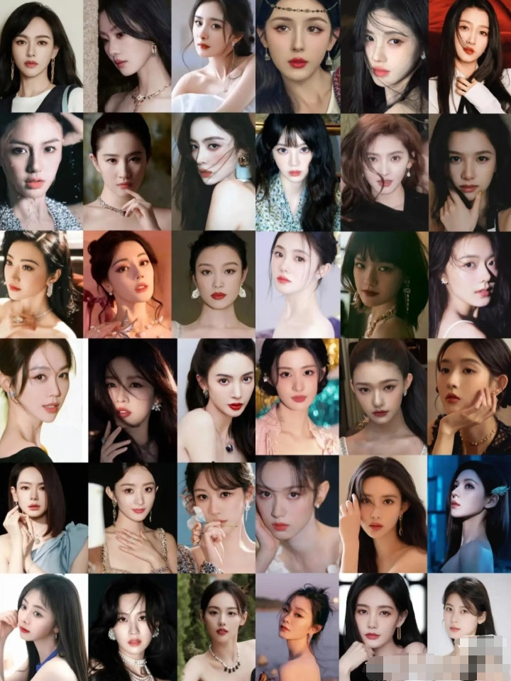 这些超级美女明星只能选一排，你选哪一排？