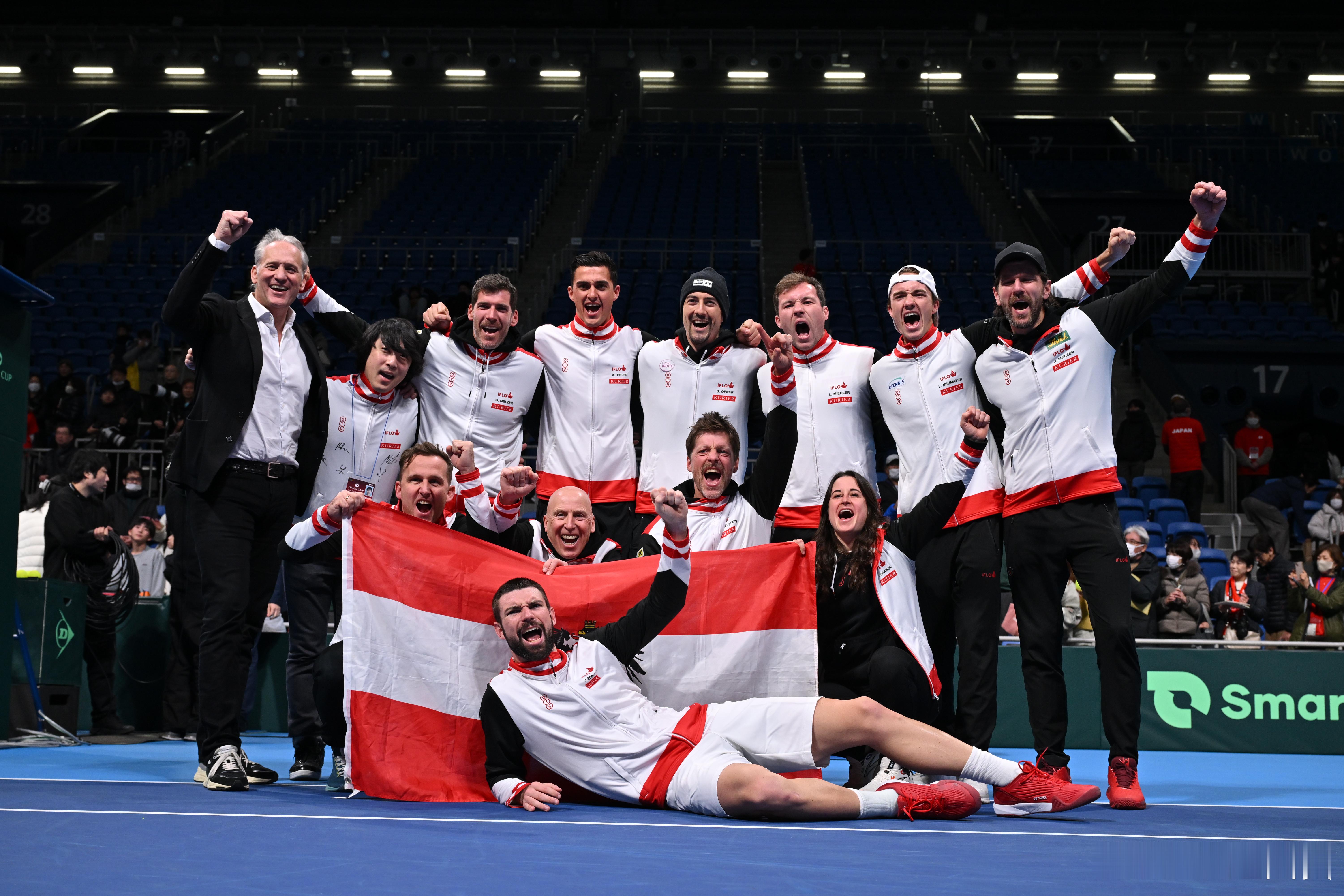 2026戴维斯杯资格赛继续进行，继前一天的英国队之后，奥地利、克罗地亚、智利和