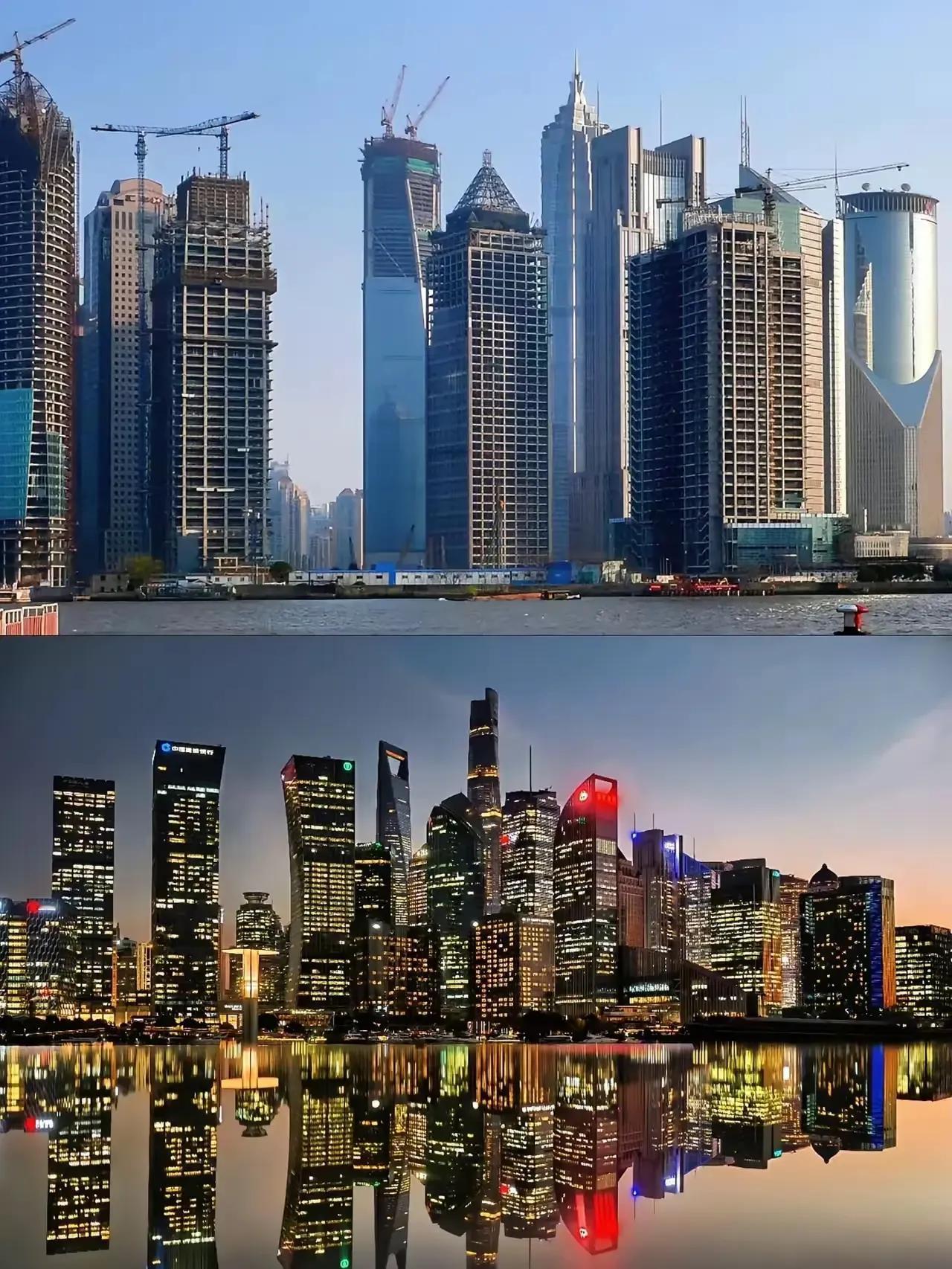 白天和晚上的上海，像不像化妆和素颜的美女