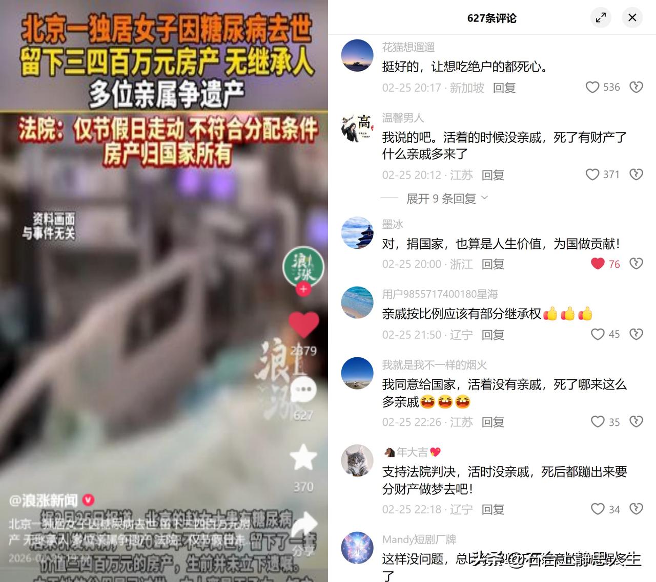百万遗产无人继，亲戚组团来抢！北京独居的赵女士因病去世，没合法继承人，留
