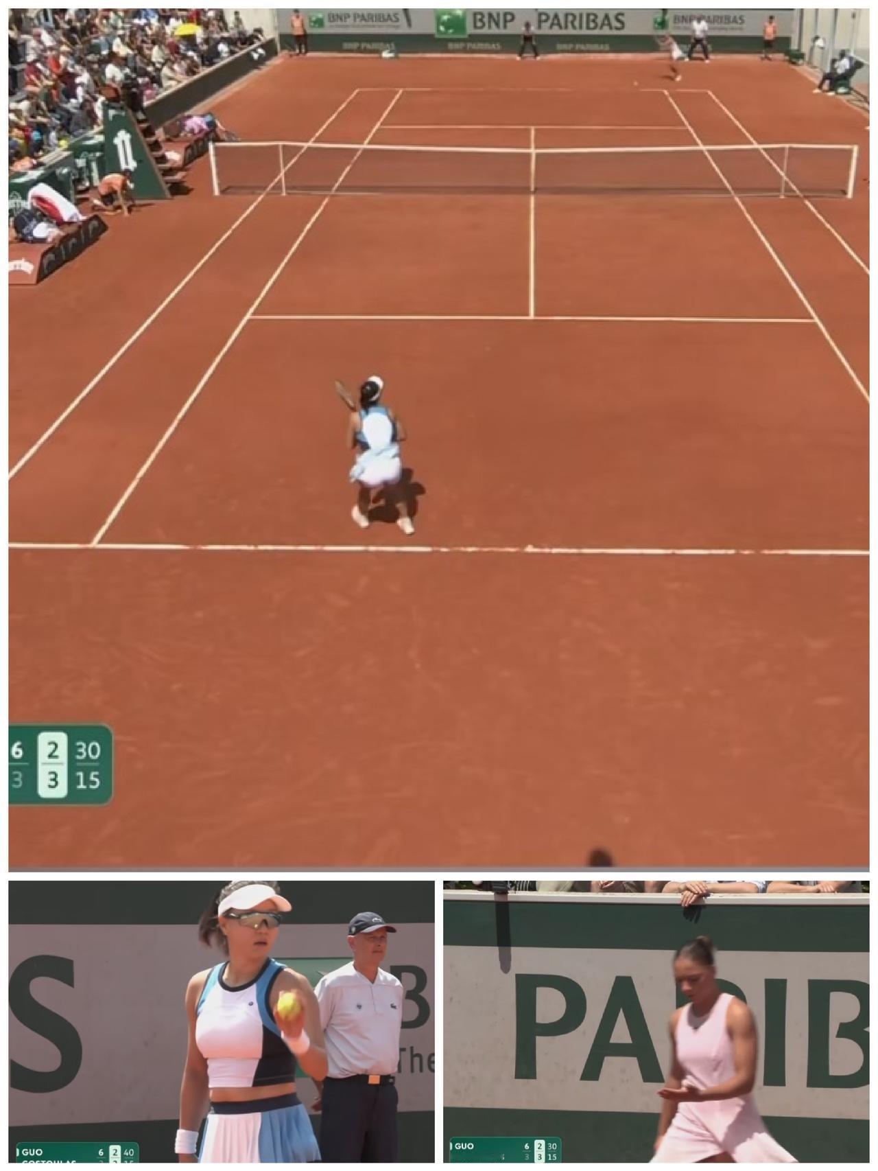 2026跟着网球🎾环游世界法网资格赛决胜轮的比赛正在进行中！