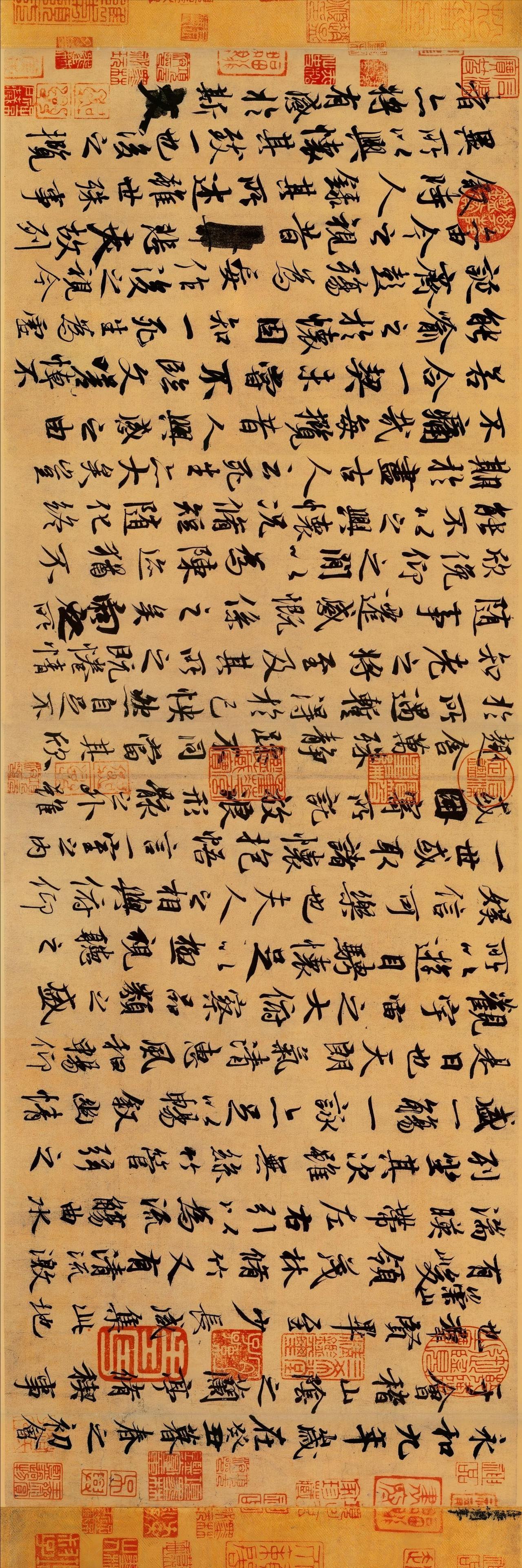 王羲之的《兰亭集序》（横屏放大观看），跟李白的诗一样，都是喝醉了时超常发挥创作的