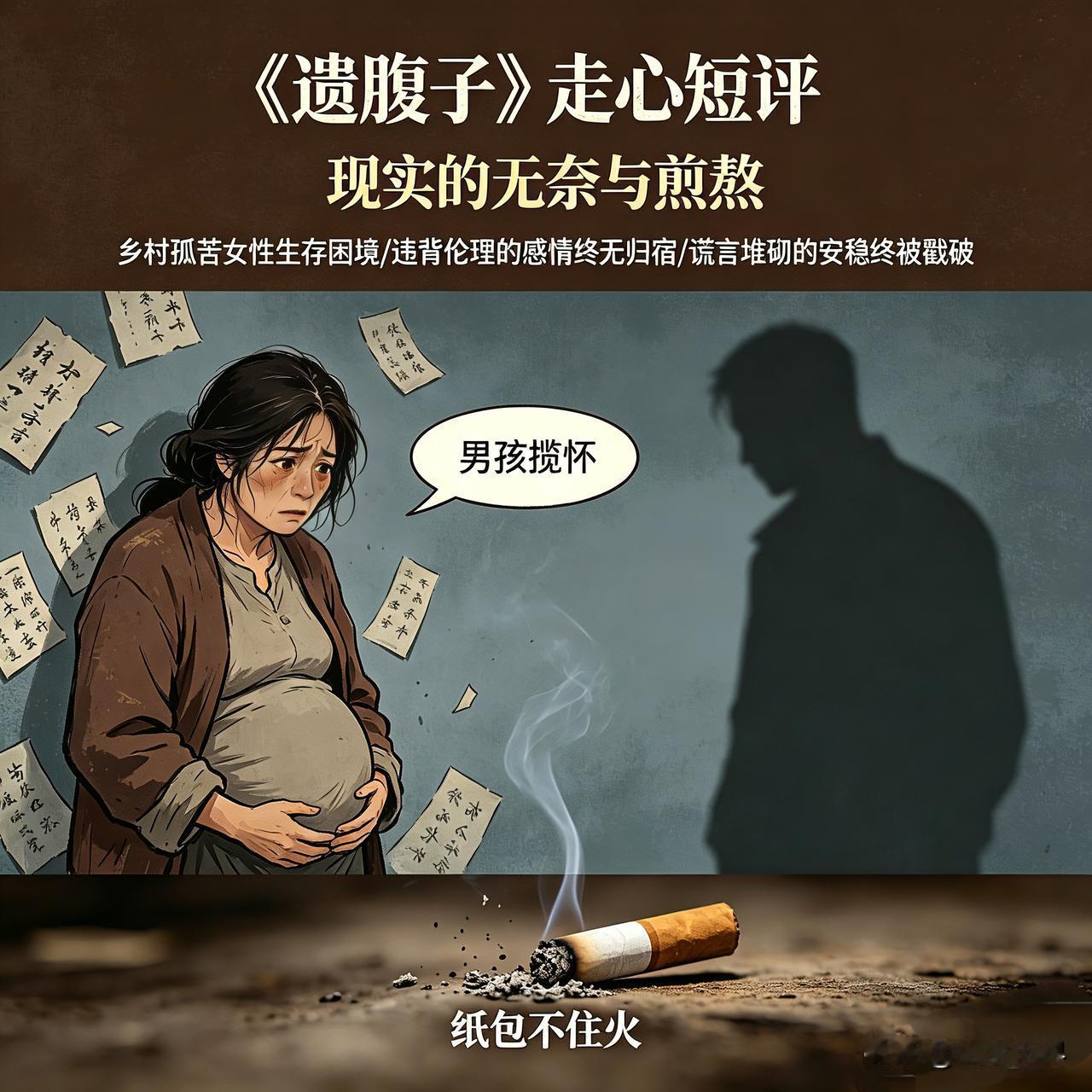 我把微小说《遗腹子》让豆包给的中心短评：这篇微小说太戳心，字字都是现实的