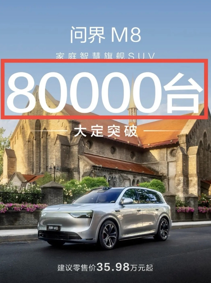 余承东啊余承东你快操心一下问界m8的产能和交付吧问界m8手握80000订单，