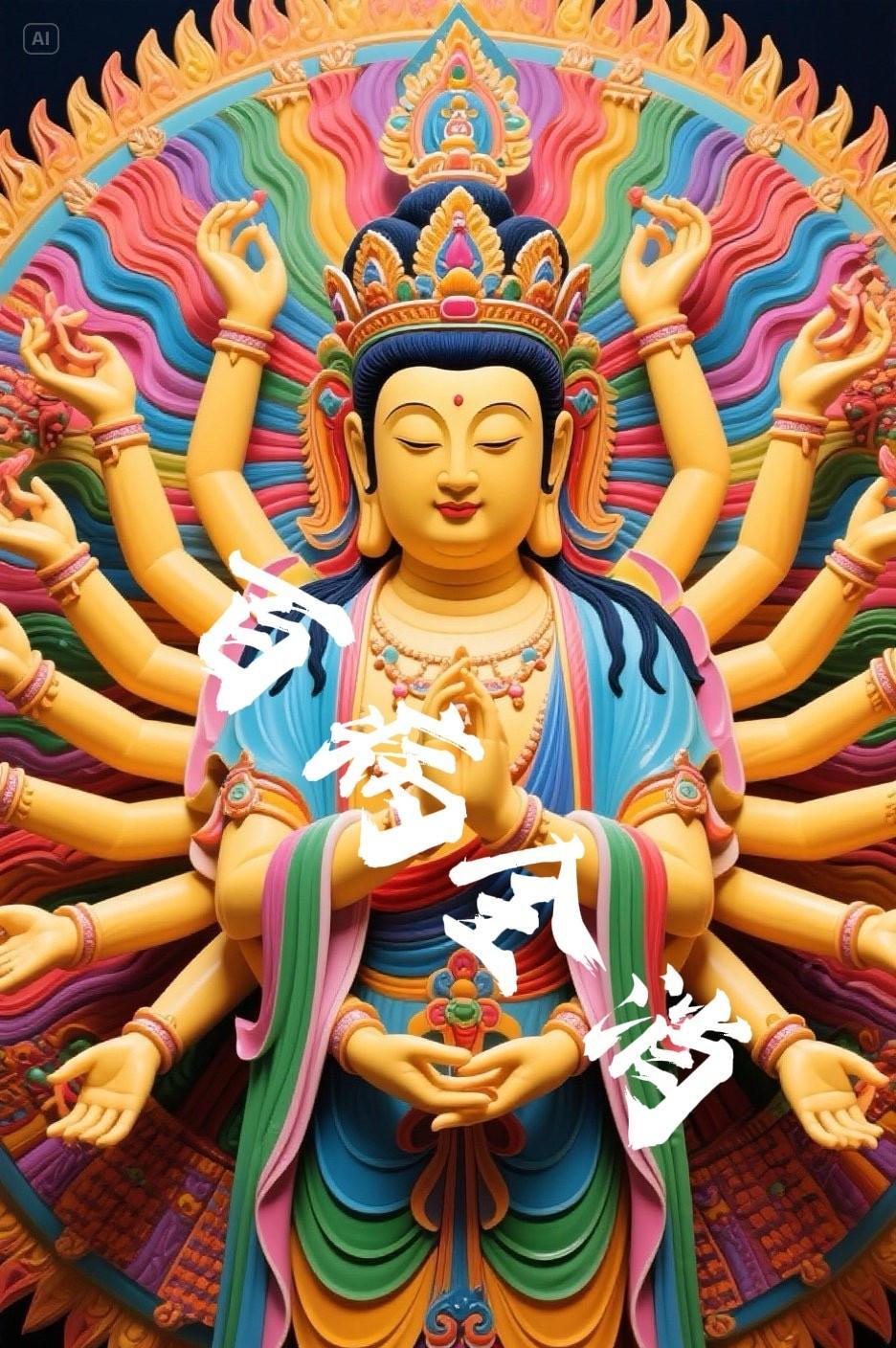 见黄脸千手观音不要无视，现在写下“百病全消”！这四个字可神奇了，能给全家带