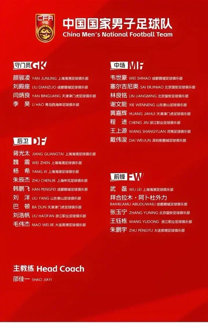 国足官方宣布，程进、蒋光太因伤返回俱乐部，拜合拉木在国家队训练中受伤无缘战新加坡
