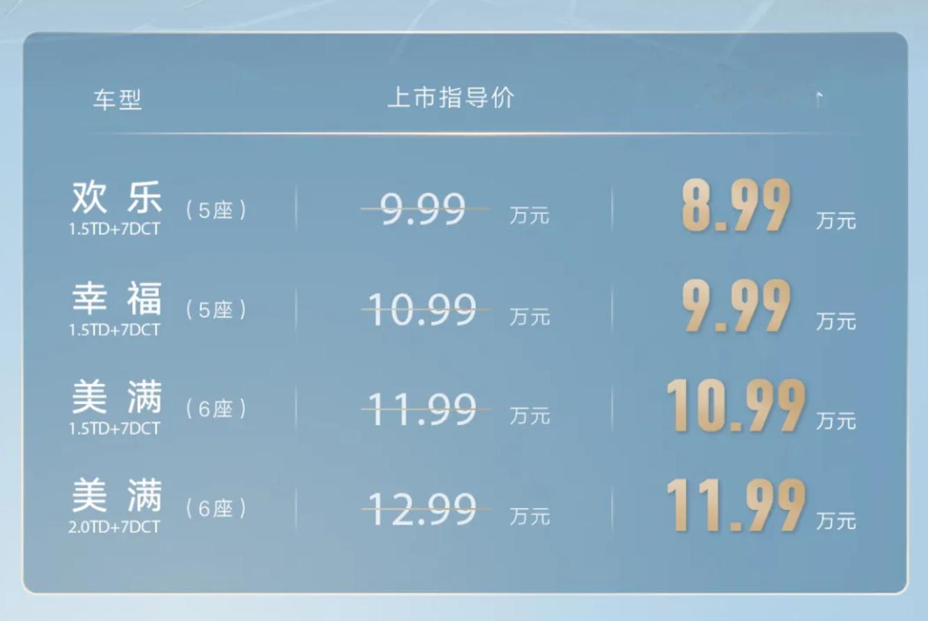 新款吉利豪越L上市，上市限时价8.99-11.99万元，提供5座与6座版车型并可