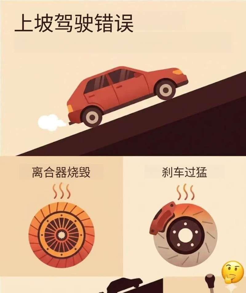上坡驾驶常见错误很多司机觉得上坡无非就是“猛踩油门就行”，但实际上操作不当