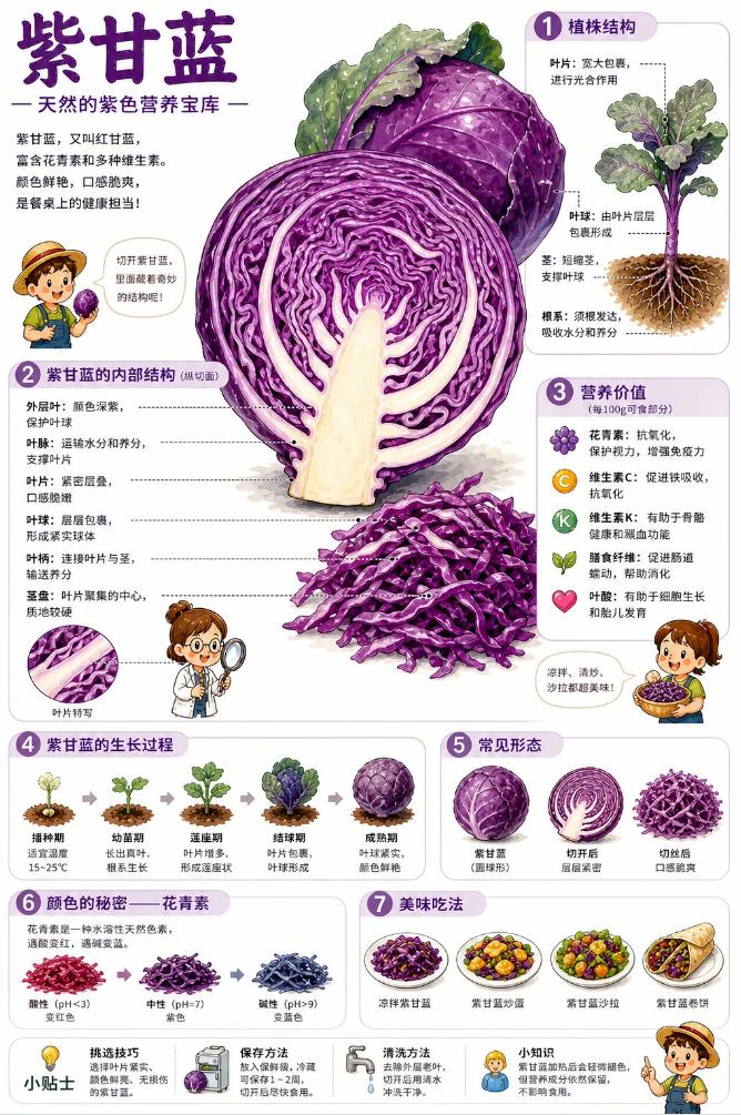 很多人以为甘蓝就是卷心菜，其实甘蓝是一个庞大蔬菜门类，西兰花、菜花、苤蓝、羽衣甘