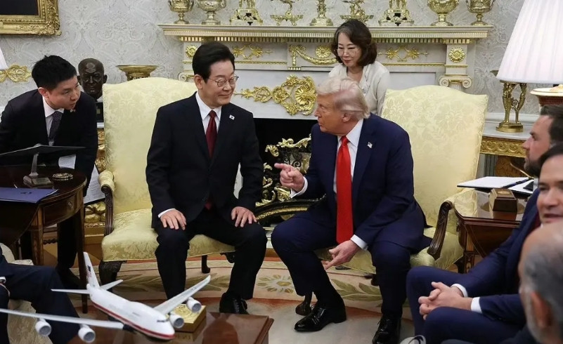 难绷，李在明最后对川普说了一句：“希望你早日在平壤建一座Trump大厦，并且在平