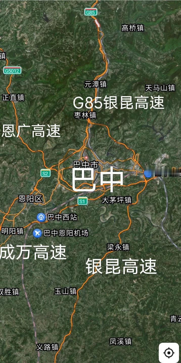 发展迅速，巴中已经算的上是交通发达的城市了(特别是高速公路四通八达)，第一随着G