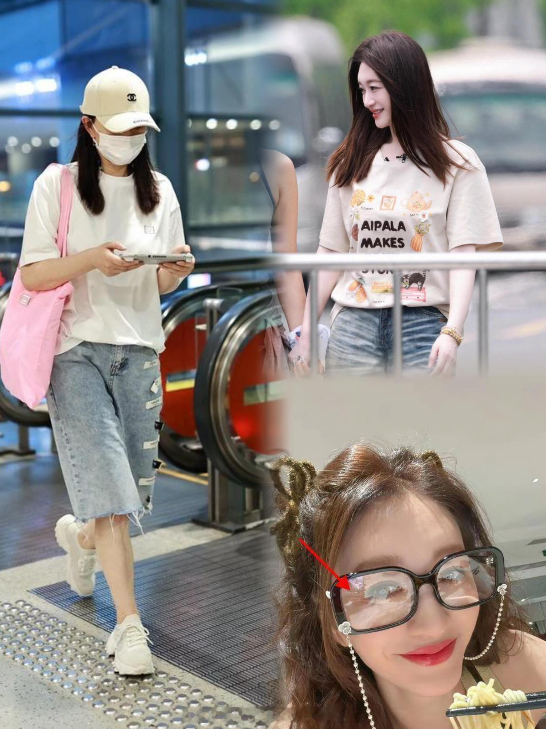 李小冉丸子头+墨镜，全素、无滤、穿搭接地气，被夸“48像28”。姐姐告诉我们满