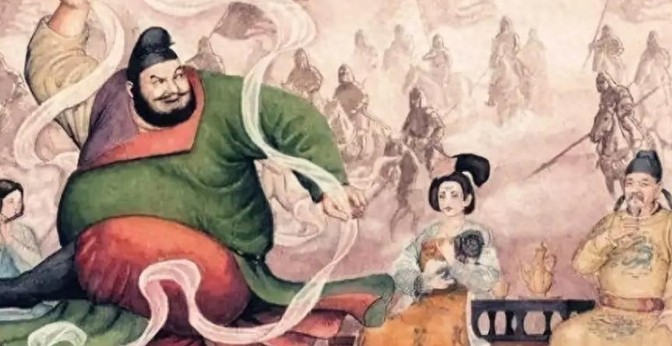 公元757年，安禄山睡觉时，侍奉在一旁的李猪儿突然拿出腰间的刀，向安禄山狠狠的刺