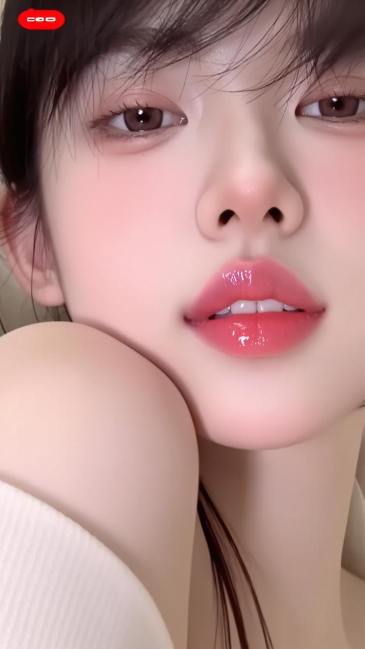 美的红唇迷人眼，清纯美女配最美的红唇，红唇美人照红唇写真红唇美人图红唇仙女