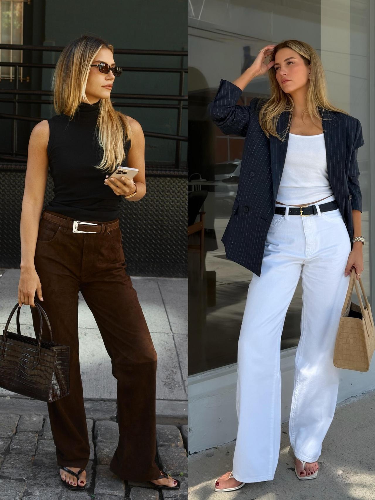 被cassdimicco的极简通勤狠狠拿捏！她堪称职场穿搭教科书，用黑白棕米低