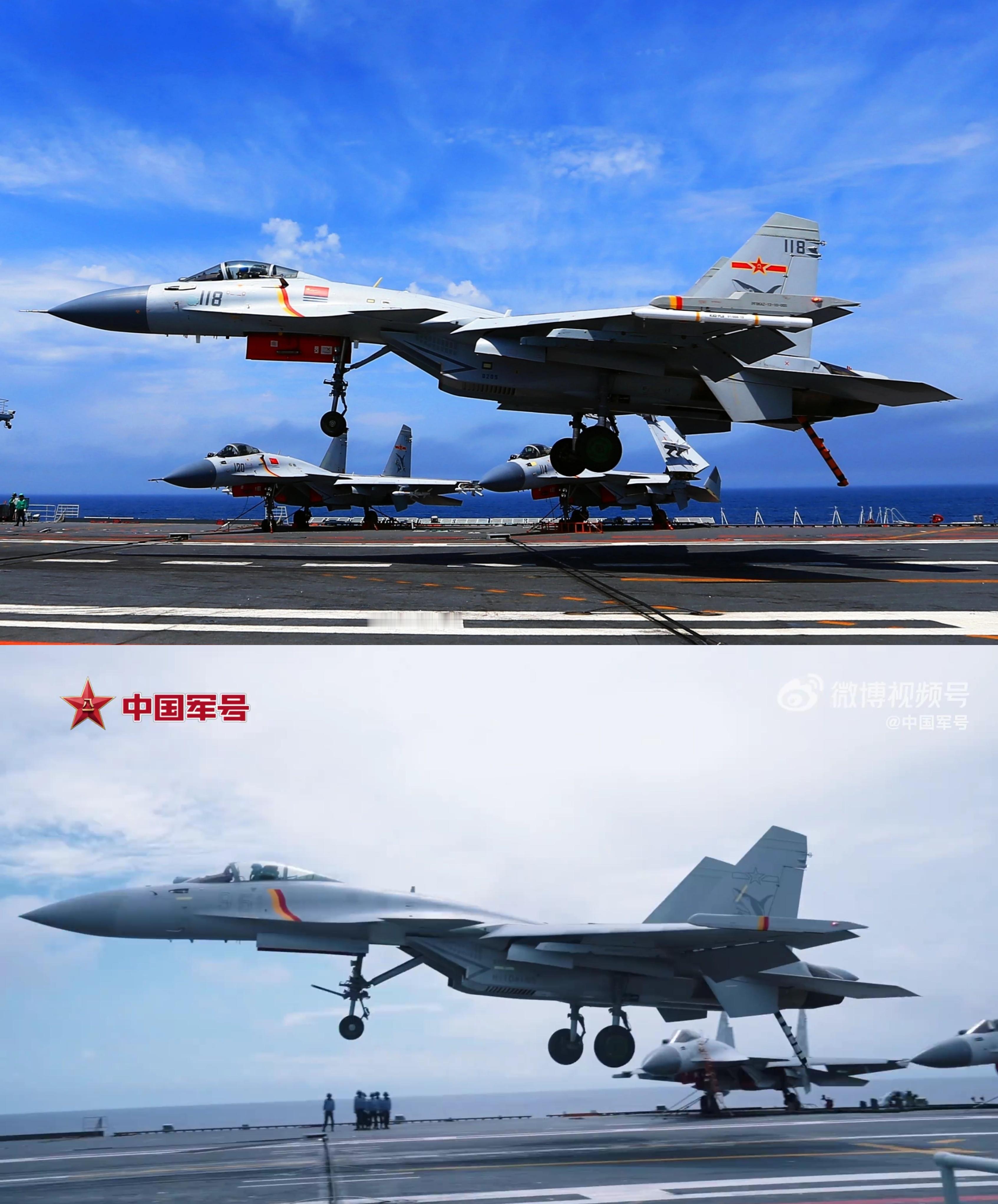 阻拦着舰丨新老飞鲨相同着舰视角的歼-15、歼-15T也是简易的新老飞鲨对比[哈哈