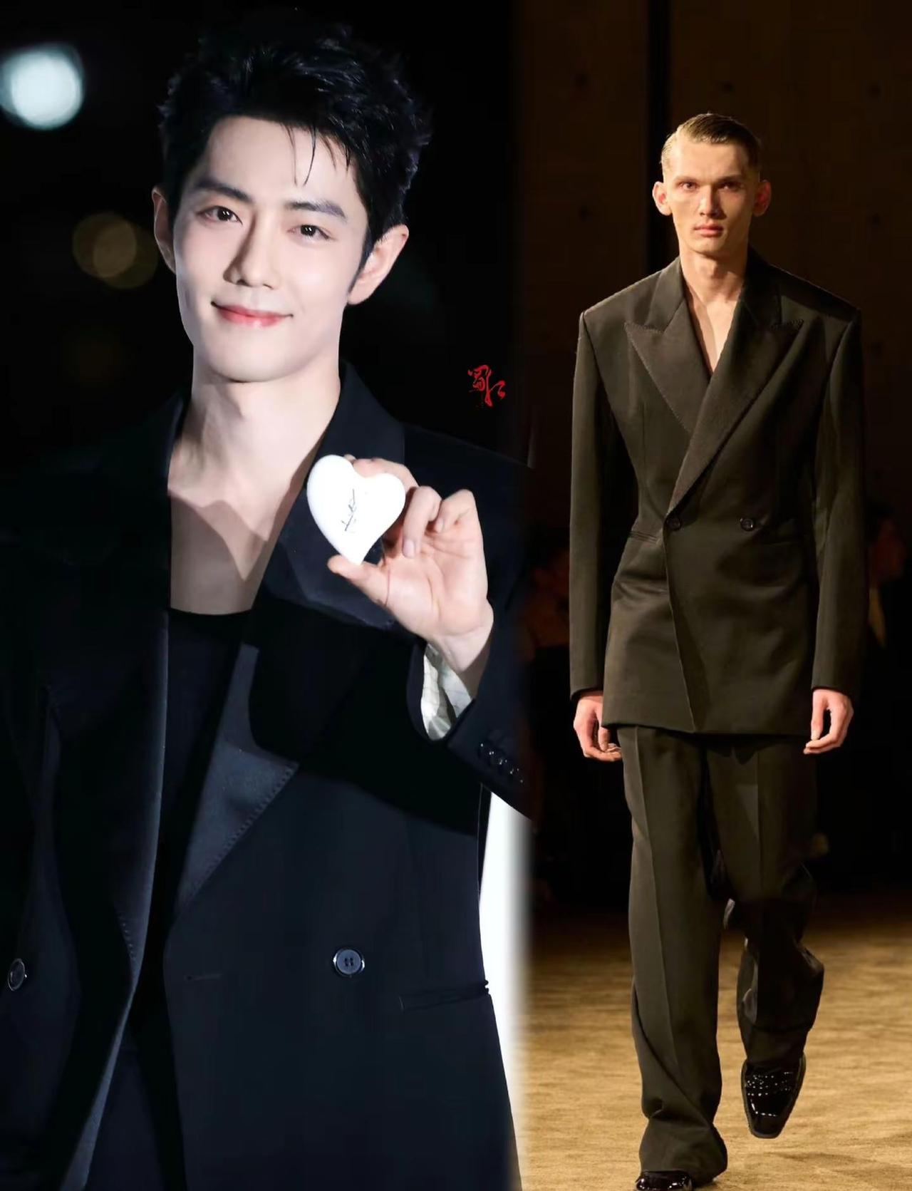 肖战|现役法拉利顶配。肖战今日穿着SaintLaurent2026冬季西装