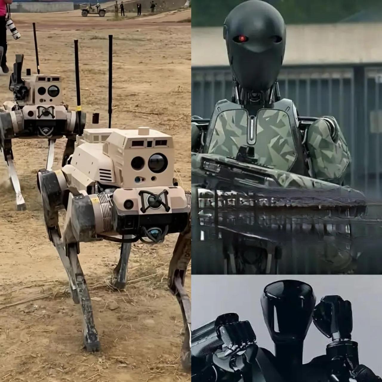 美国科技真的比我们先进吗？左边是东大三型机器狼右边是俄乌战场幻影mk-1机器
