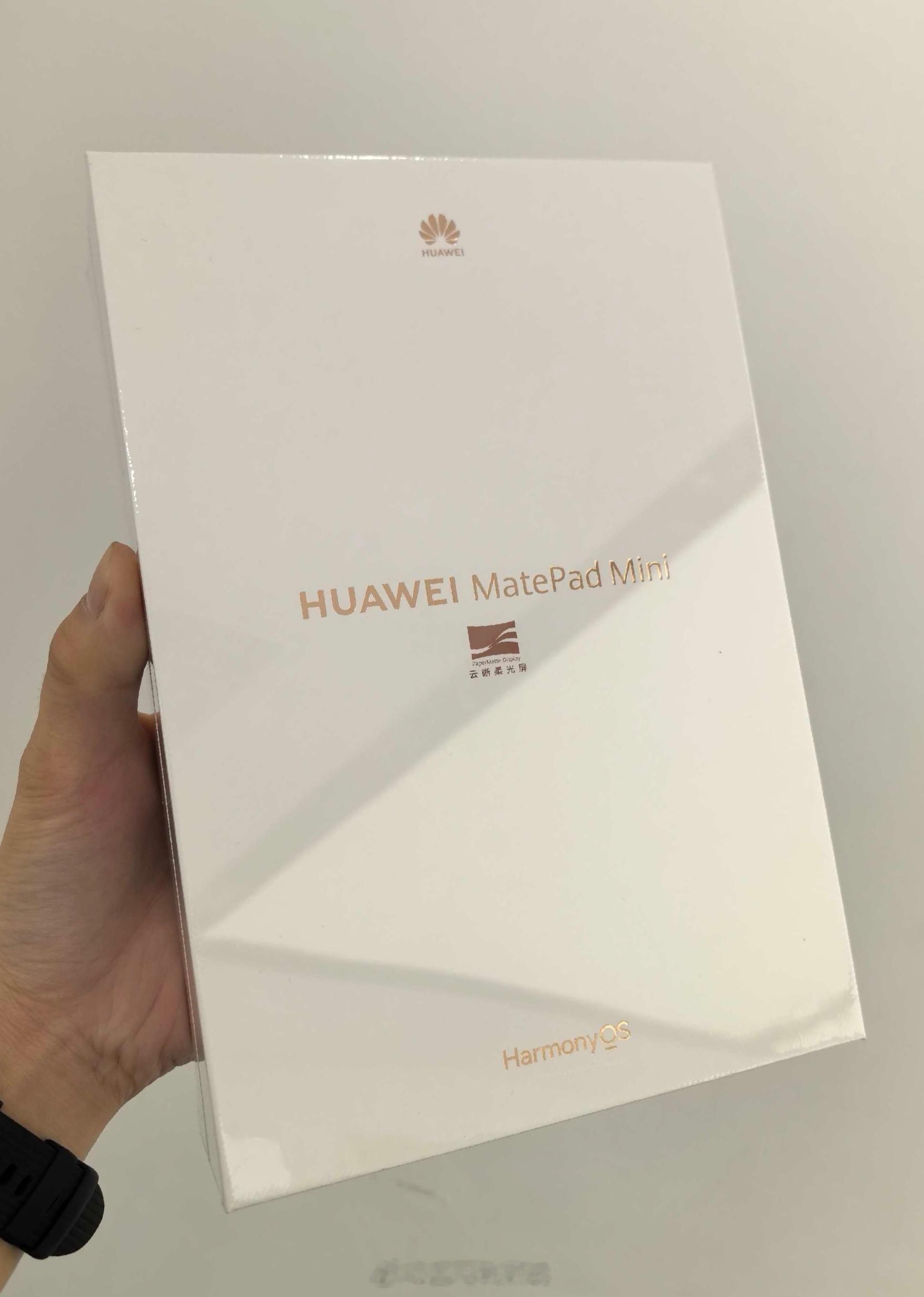 华为MatePadMini，打孔摄像头+极窄边框全面屏，顶部听筒开口，可接打电