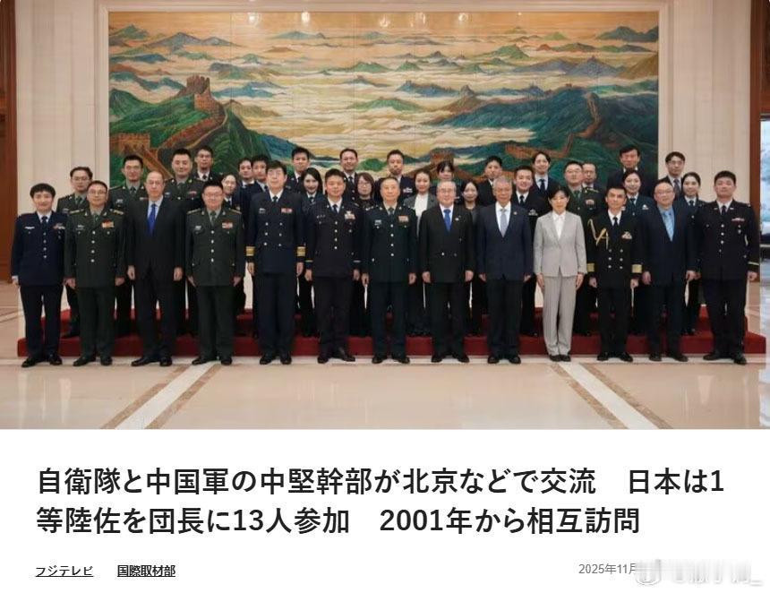 日本自卫队中级干部（即校官）访问团11月7日在北京与中国国际战略学会展开交流活动