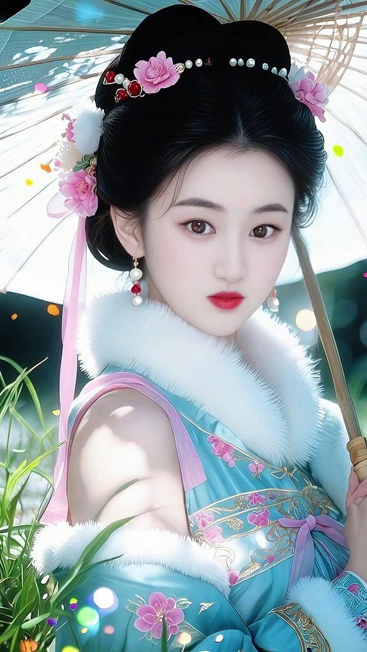 墨香染伞古韵悠然烟雨中的古风奇遇古风之美在于意境汉服小姐姐清纯甜美
