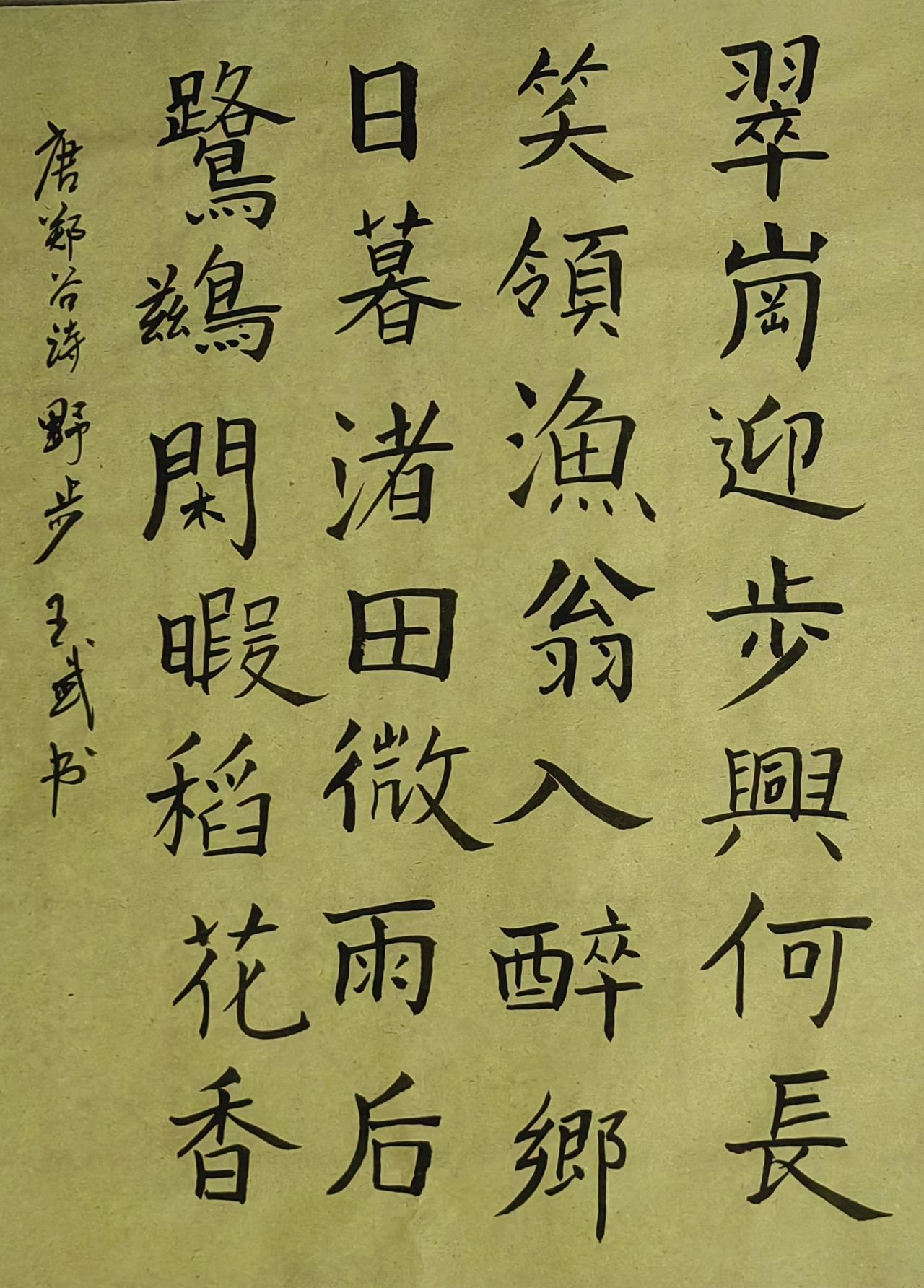 书法爱好者楷书