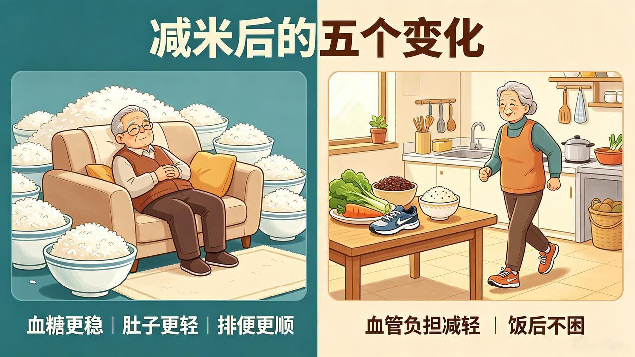 老年人顿顿猛吃白米饭，身体隐患悄悄找上门六十一岁的退休张阿姨，常年三餐主食
