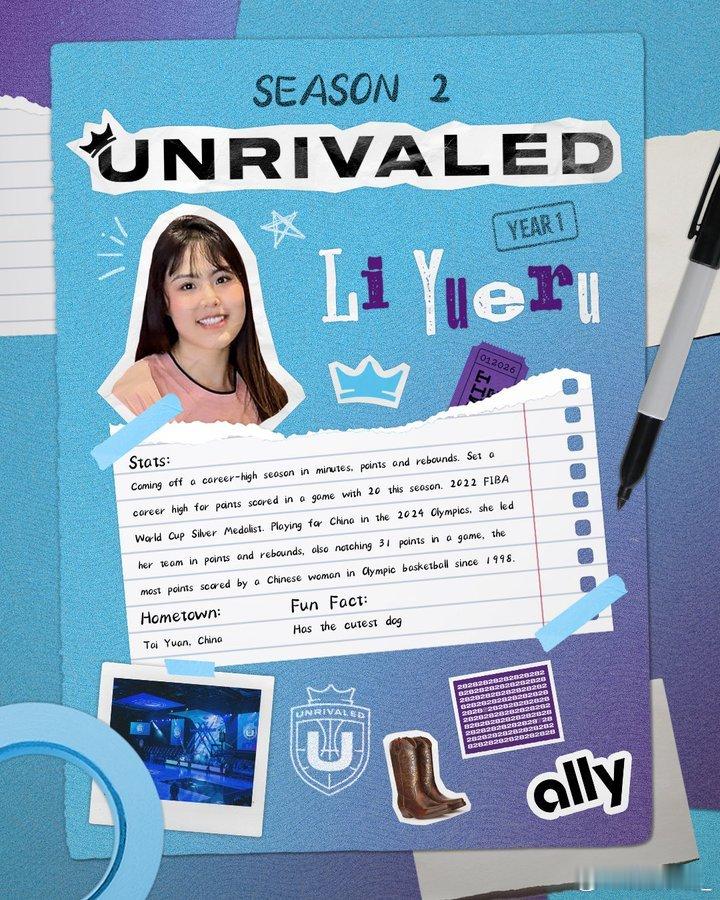 【李月汝加入Unrivaled联赛征战土超生变】今天凌晨，Unrivaled联