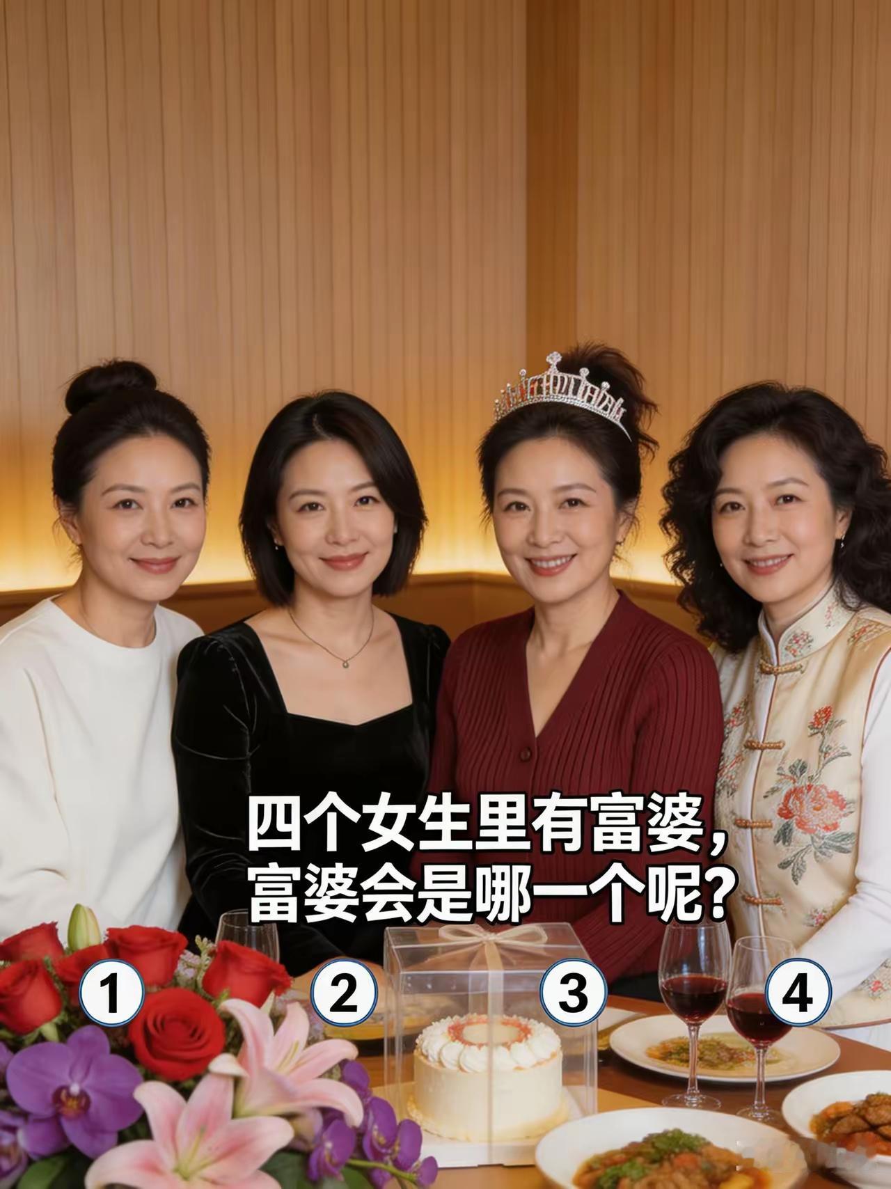 仔细看，过生日的这位美女你猜她是千万富婆？还是百万富婆呢？