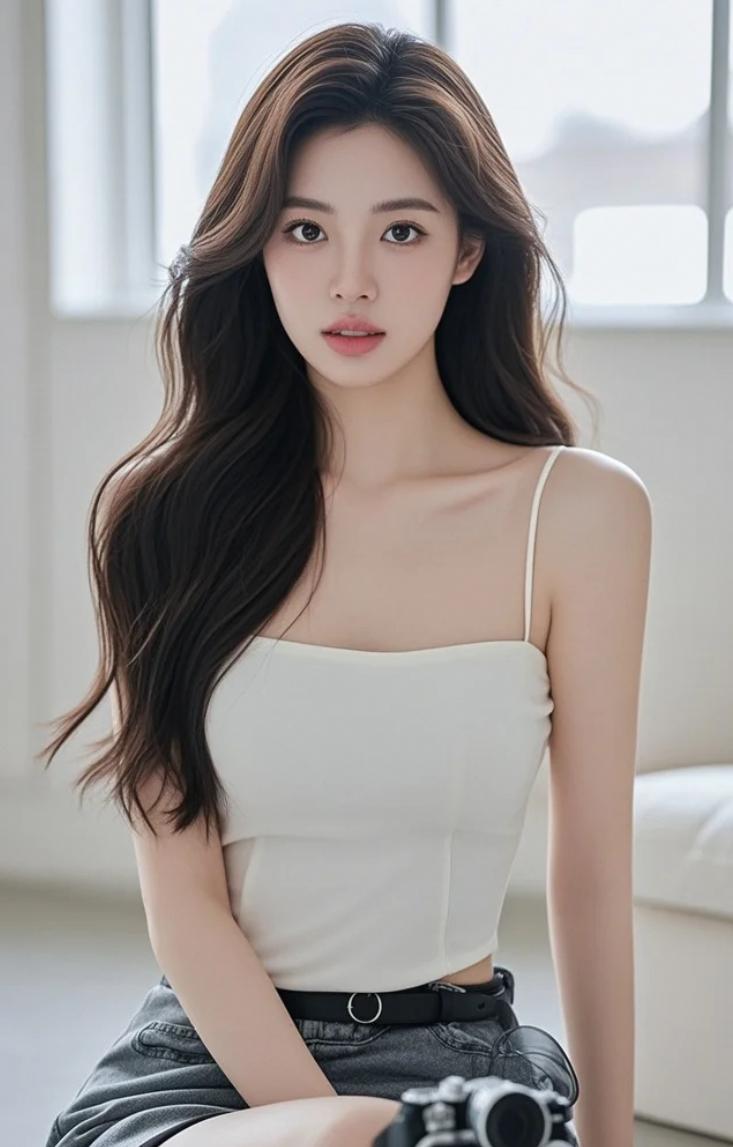 这发量我慕了！美女连头发丝都在发光！