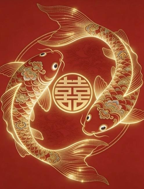 “锦鲤聚财，富贵临门，幸福美满，吉祥如意…”​​​好运锦鲤国学智