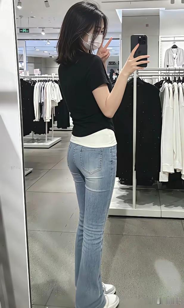 这么直的腿穿牛仔裤，为啥会有褶皱？