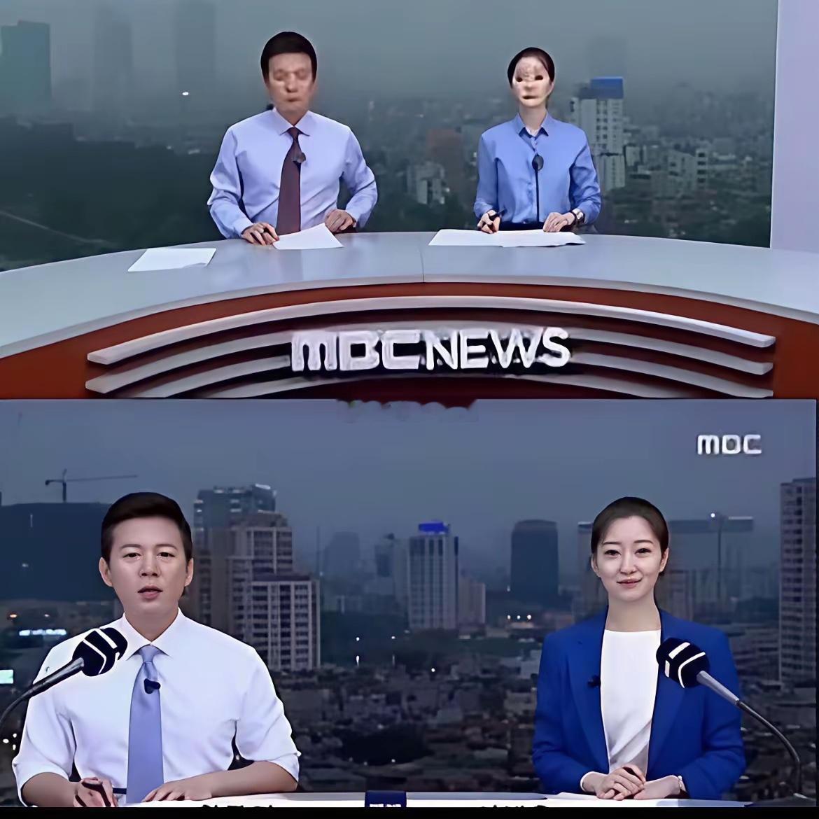 韩国新闻节目是真硬核，不用绿幕抠图，直接上楼顶实景拍摄