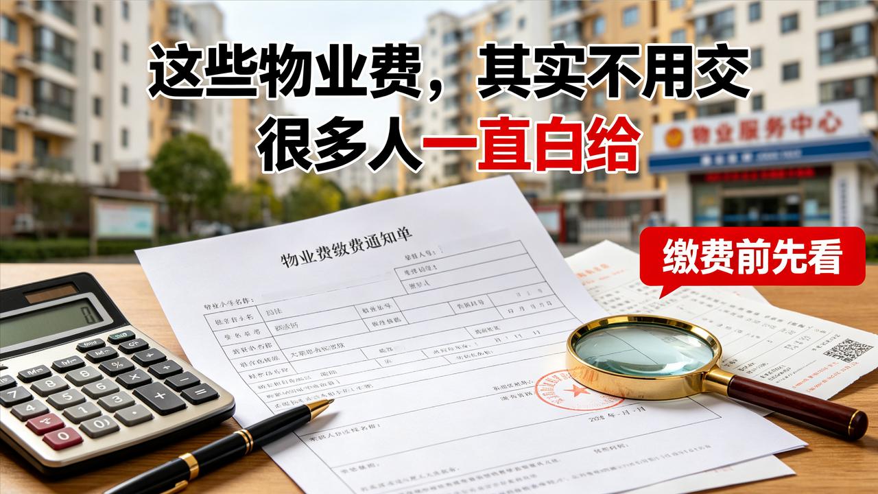 交了多年物业费才知道，这5笔钱根本不用交，很多人一直白给住商品房的朋友，几