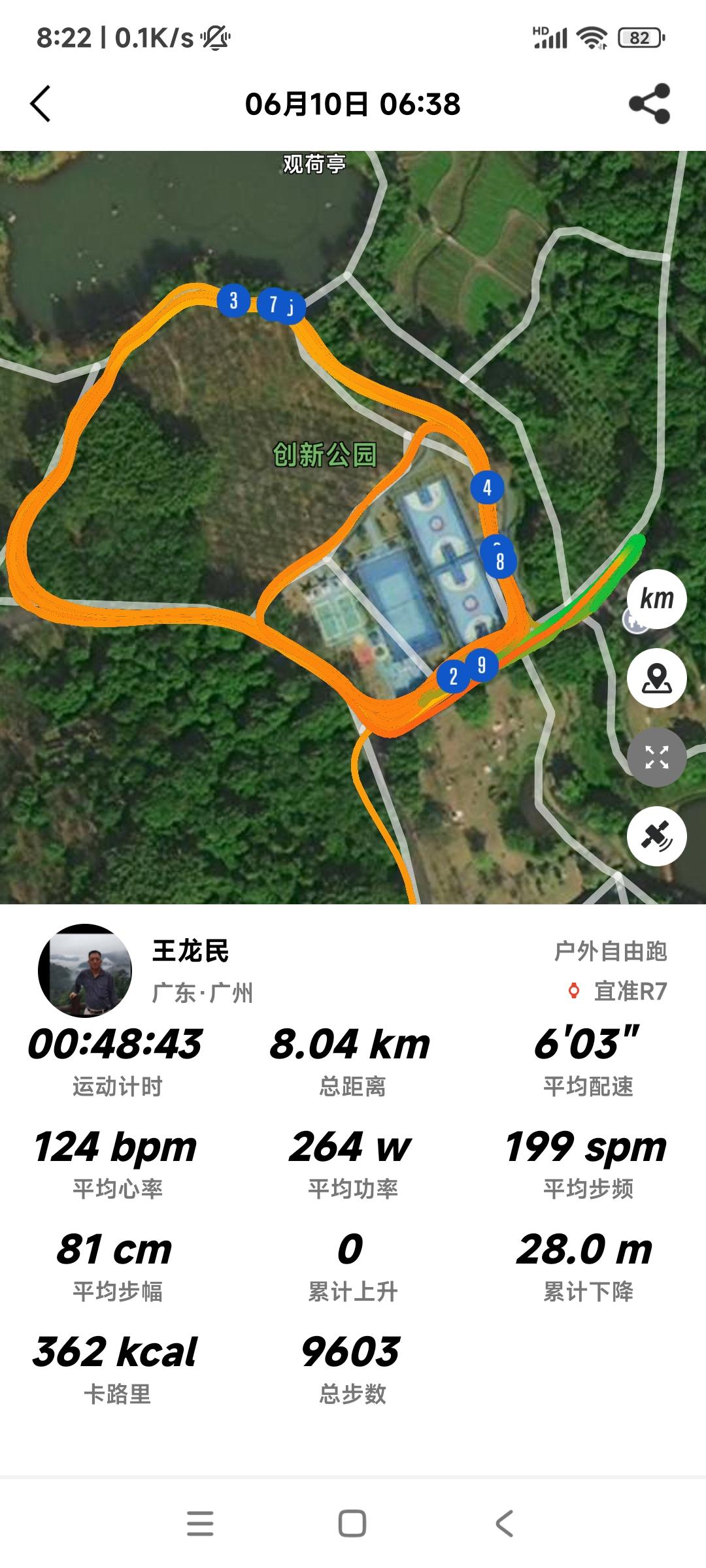 难得广州早上这么凉快，六点多21°，跑起来舒服多了。前几天热的受不了。今天还纠