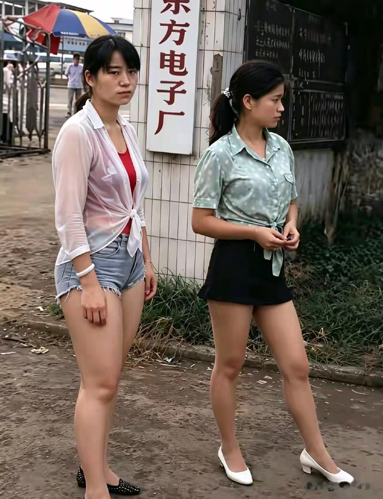 九十年代的电子厂打工小妹，美貌与颜值共荐，四十多年已过，现在也半老徐娘了！