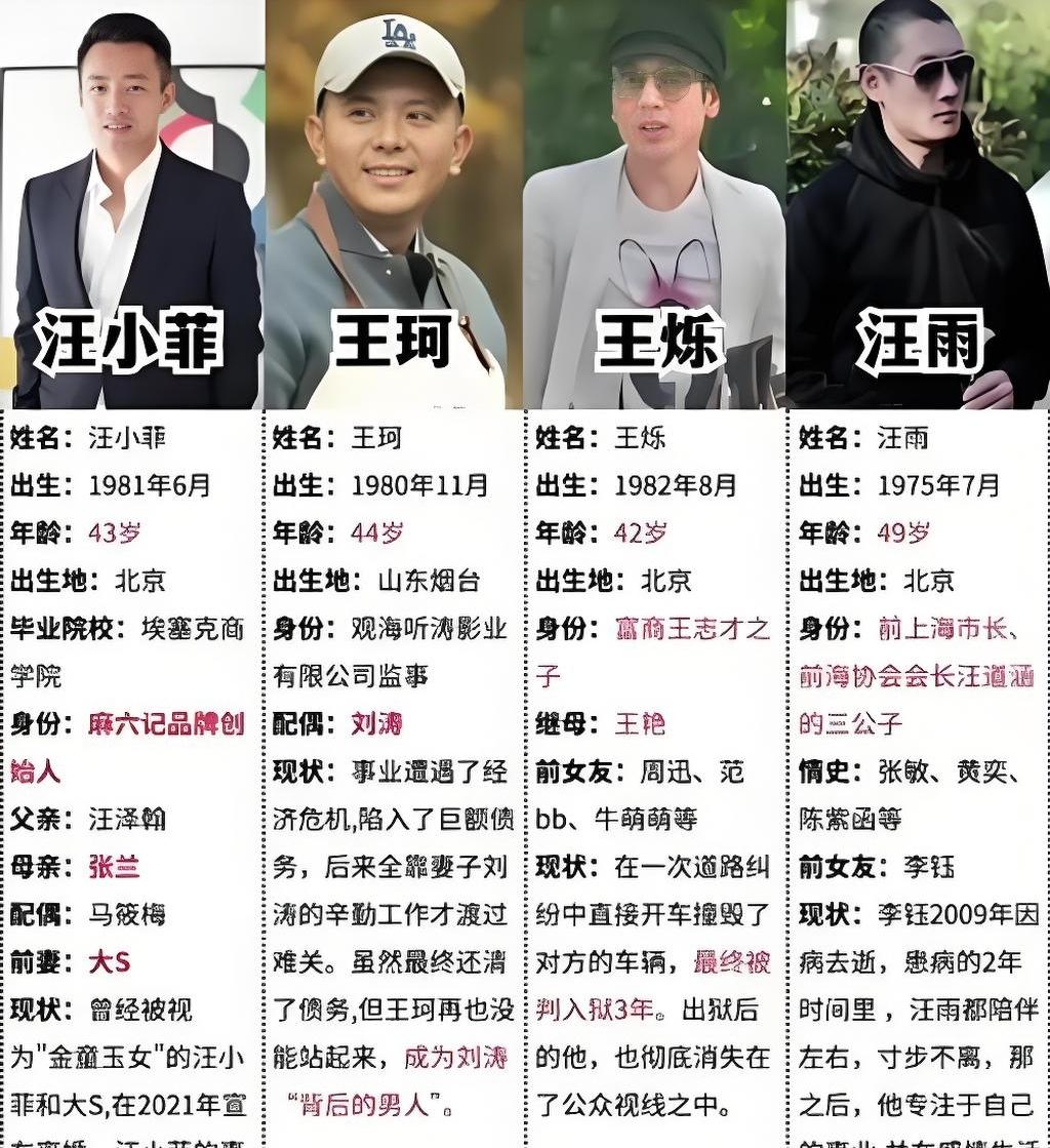 这四个人，本是京城顶流圈子的“天之骄子”。家世显赫、身价不菲、身边美女环绕。可