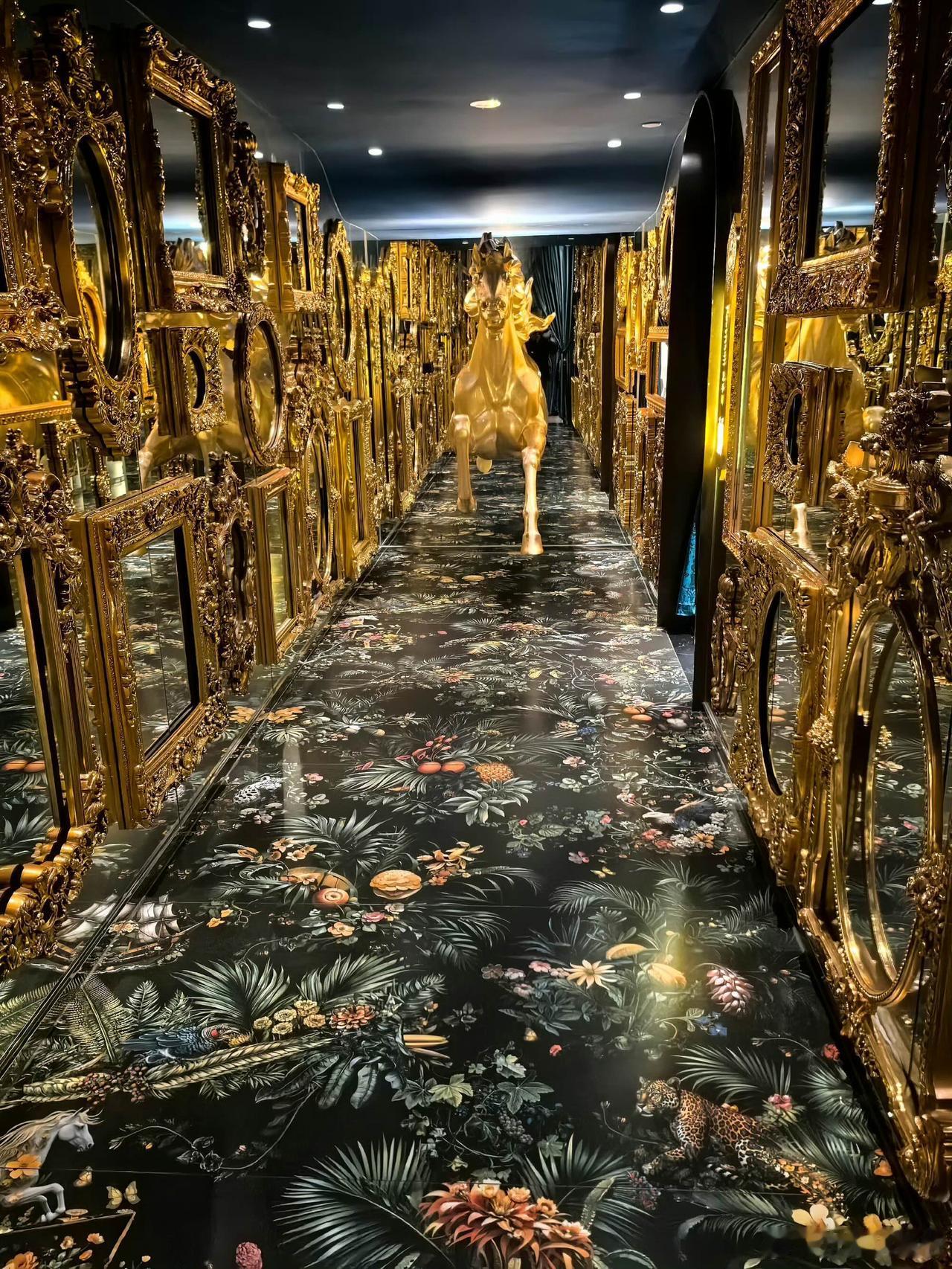 你能想像这是一个酒店的厕所吗？金碧辉煌！图二九龙民乐街也有个厕所，你只要购买满额