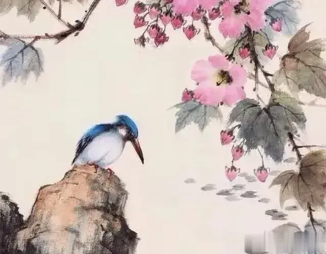 观黄幻吾花鸟画韵, 如沐春风, 心旷神怡。