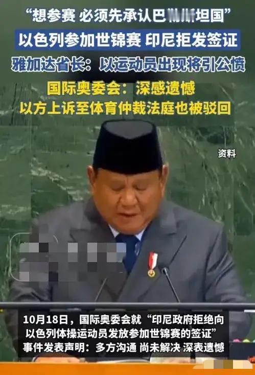 终于不装了！国际奥委会这次直接把遮羞布扯没，终止和印尼对话的操作，看得人血压