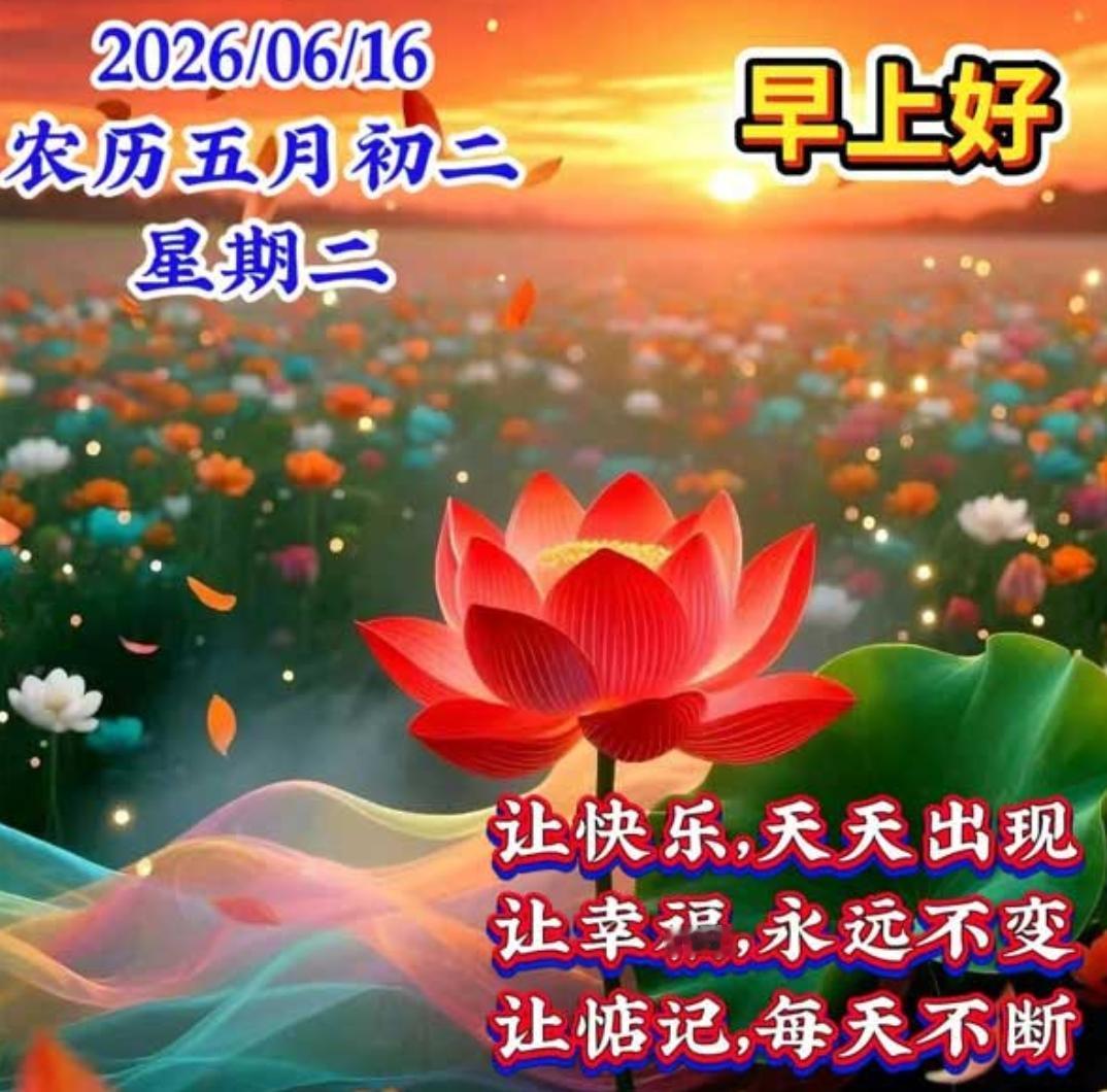 早起开门迎朝阳，每天问候暖心房；祝你幸福又吉祥，心宽知足无烦恼；一声祝福